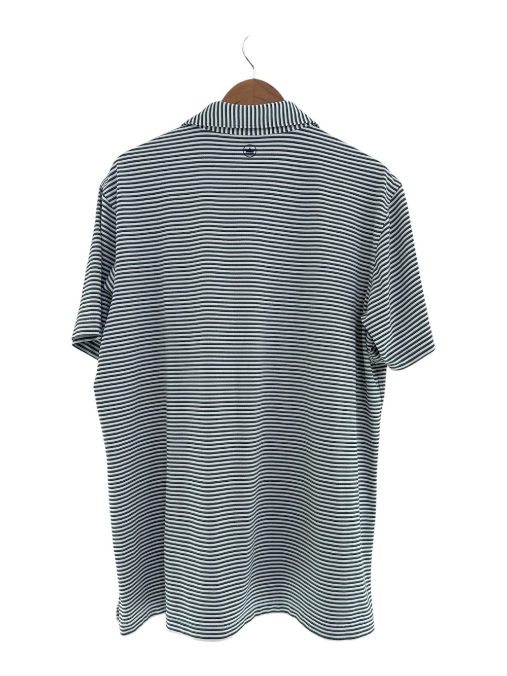 Peter Millar Crown Crafted Green & White Stripe Golf Polo Shirt - Picture 6 of 6